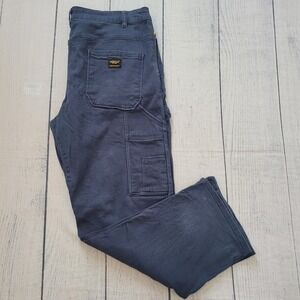 Caterpillar CAT Work Pants Carpenter Utility Blue Mens Size 38x30‎ Cotton